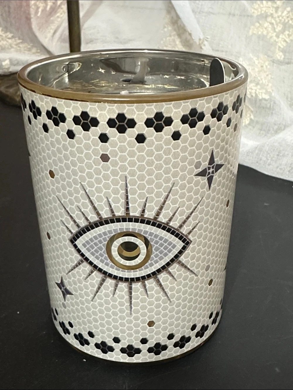 DW home amber aura evil eye Halloween candle